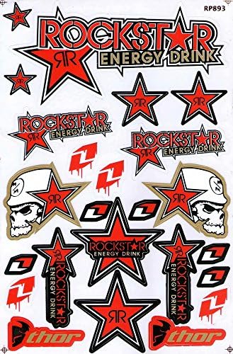 "2sheets" Rockstar Energy Sticker Car Racing Motorcross Decal Motorcycle Truck Graphic Logo Bicycle Bike Stickers