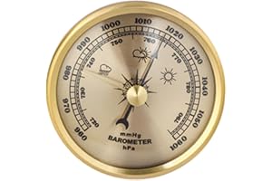 Ｂｅｓｇａ Barometer Aneroid Barometer 70 mm Metal Frame Portable Barometric Pressure Gauge Air Pressure Gauge for Planting Home B