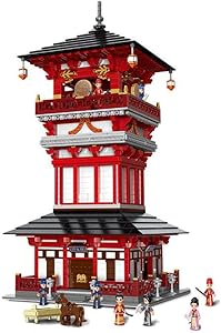 WXH Toys Building Blocks Chinatown Famous Building Chang'an Zhuque Street Adult High-Difficulty Assembled Building Block Toys