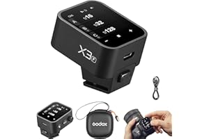Godox X3F TTL Wireless Flash Trigger,Touch Screen Flash Transmitter for Fuji Cameras,Built-in Battery(Godox X2T-F/Xpro-F/XProII-F Upgrade Version)