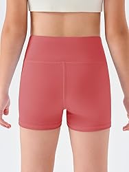 Haloumoning Girls Athletic Shorts Kids High Waisted