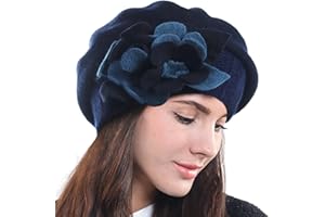 HISSHE Lady French Beret 100% Wool Beret Chic Beanie Winter Hat HY023