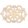 4PCS Unpainted Sturdy European Style Wood Onlay Carved Onlay Beautiful Corner On