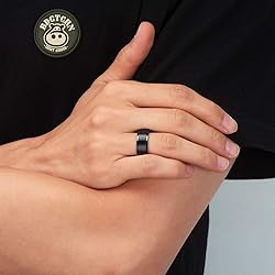 King Will Men 8mm Black Matte Brushed Stainless