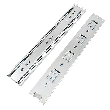Pair 12 Ball Bearing Telescoping Drawer Slides Sliding Rails