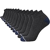 Nautica Mens Quarter Socks - 12 Pack Comfort Stretch Cushioned Moisture-Wicking Athletic Ankle Socks for Men (Sizes: 6-12.5)