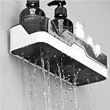EigPluy Set of 2 No-Drill Bathroom Shelves with Adhesive Wall Mounted view 3