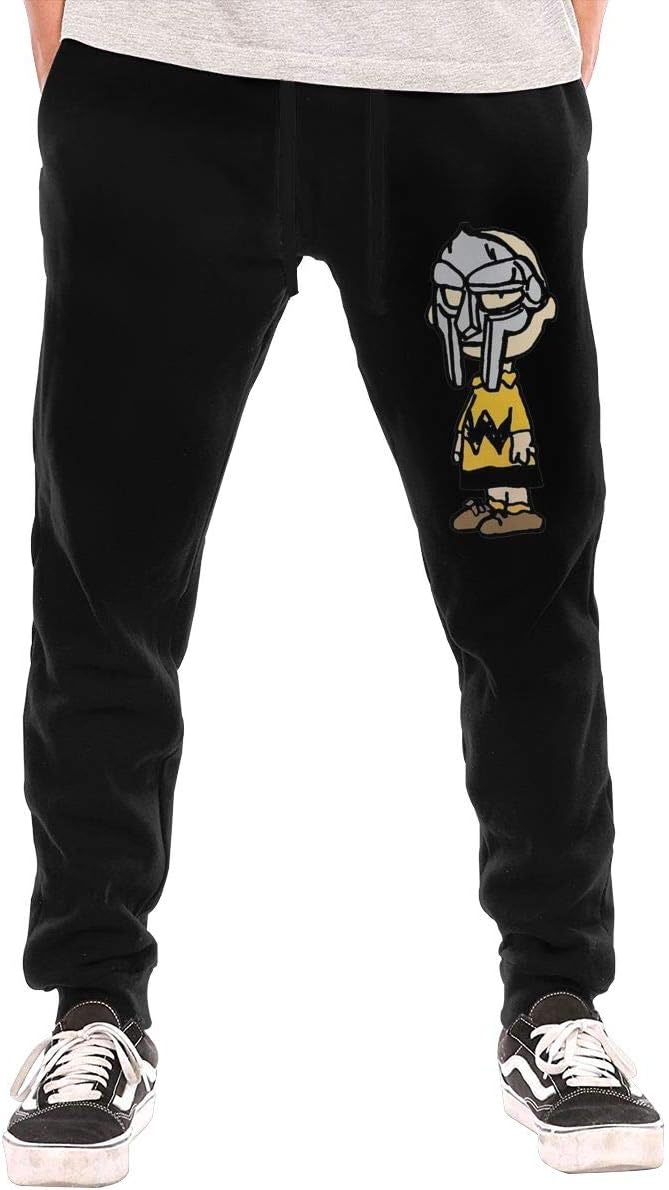 Charlie Brown MF Doom Drawstring Waist,100% Cotton,Elastic Waist Cuffed,Jogger Sweatpants