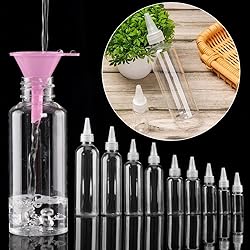 5pcs 10-250ml Refillable Bottles Squeeze Bottles