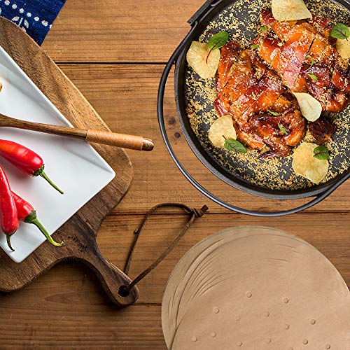 100pcs Air Fryer Liners, BESEGO 7inch Bamboo Steamer Liners, Premium Perforated Parchment Steaming Papers, Non-stick Steamer Mat, Perfect for 3.4~3.7 QT Air Fryers/Baking/Cooking/Steaming - Thumbnail 4