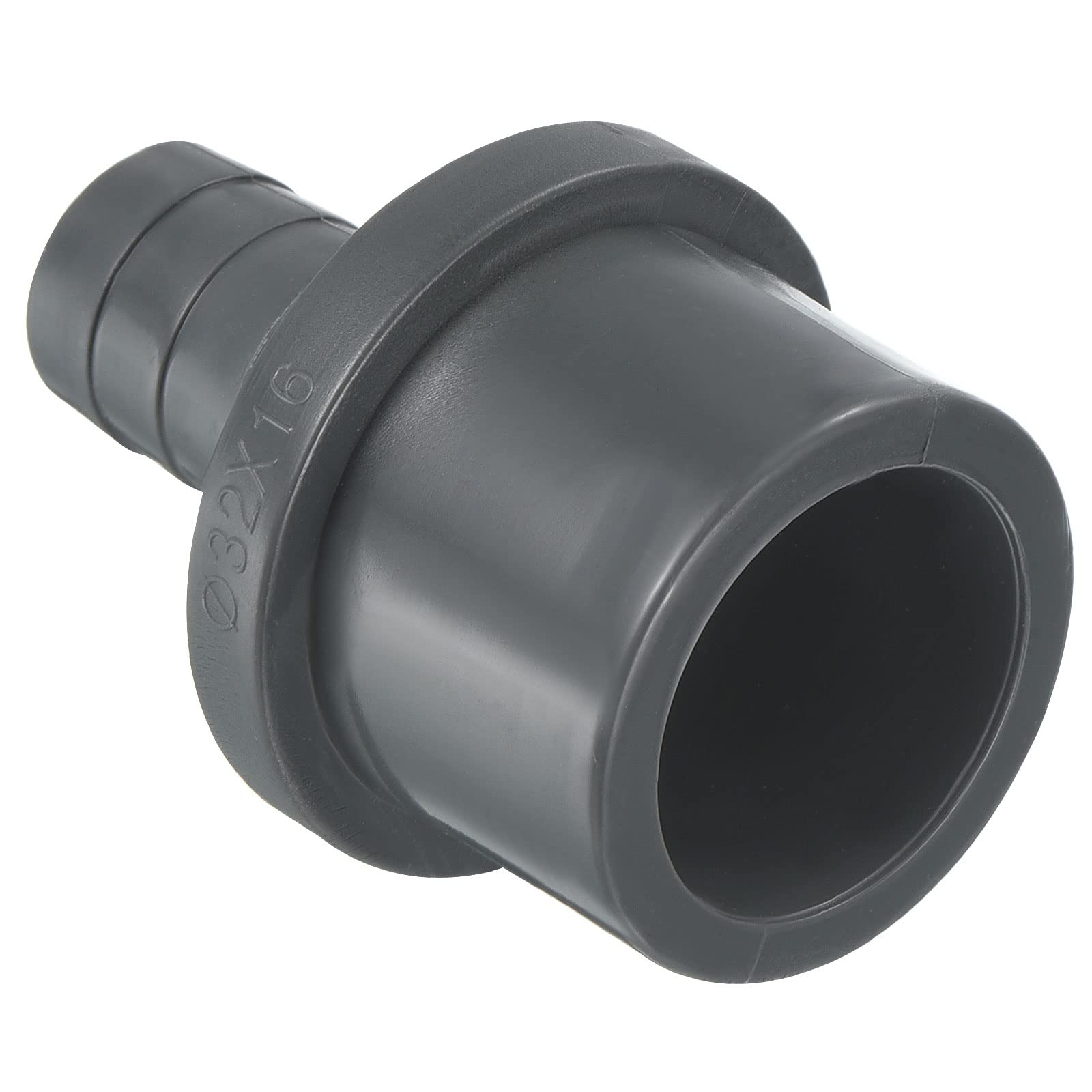 PATIKIL UPVC Reducer Pipe Fitting 32mm OD 16mm Barbed, Straight Coupling Adapter Connector, Grey