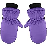DOOVID Infant Toddler Winter Mittens Baby Kids Outdoor Gloves Boys Girls Fleece Warm Waterproof Ski Snow Mittens