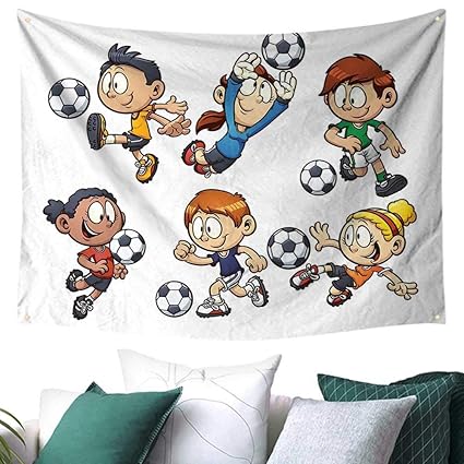 Amazon Com Williamsdecor Soccer Tapestry For Bedroom
