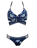 Wade Sea Retro Push Up Strap Bikini Set Cross