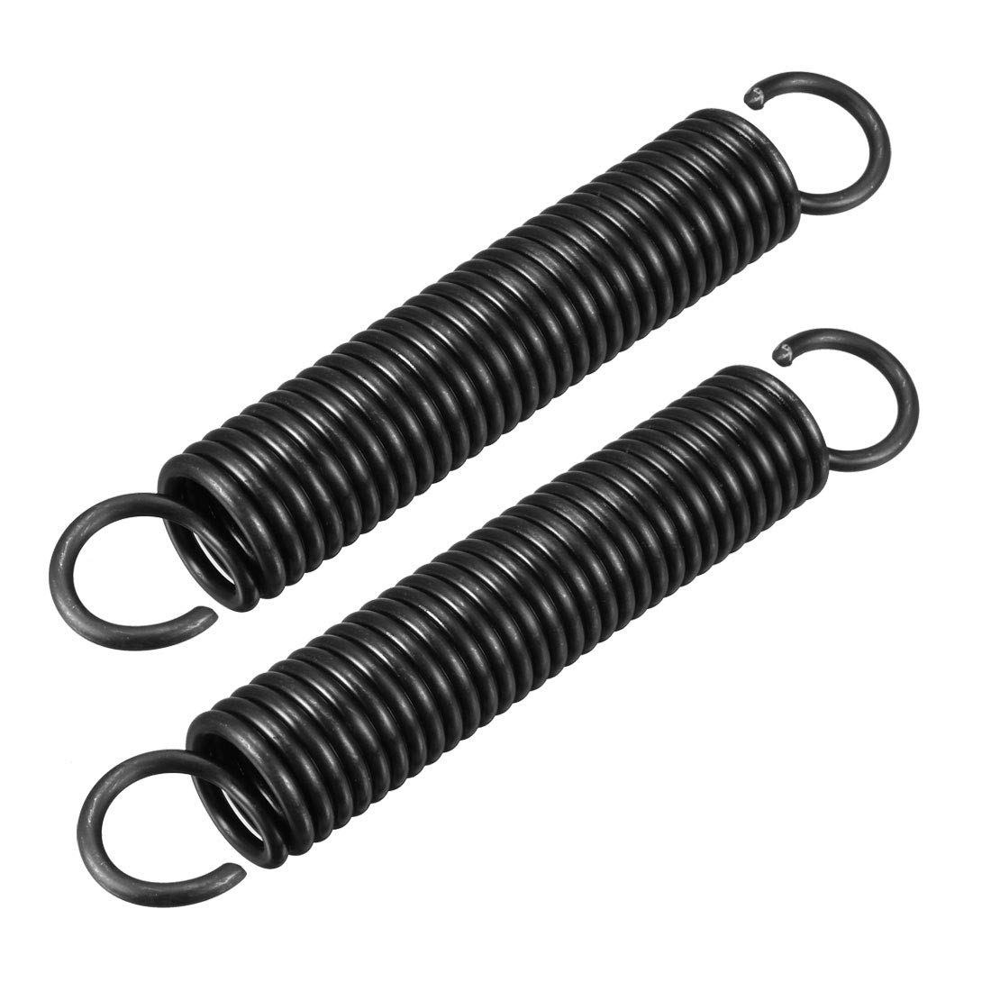 sourcingmap Extension Spring - 2.5mm Wire Dia , 18mm OD , 115mm Free Length Spring Steel Small Dual Hook Tension Spring 2pcs