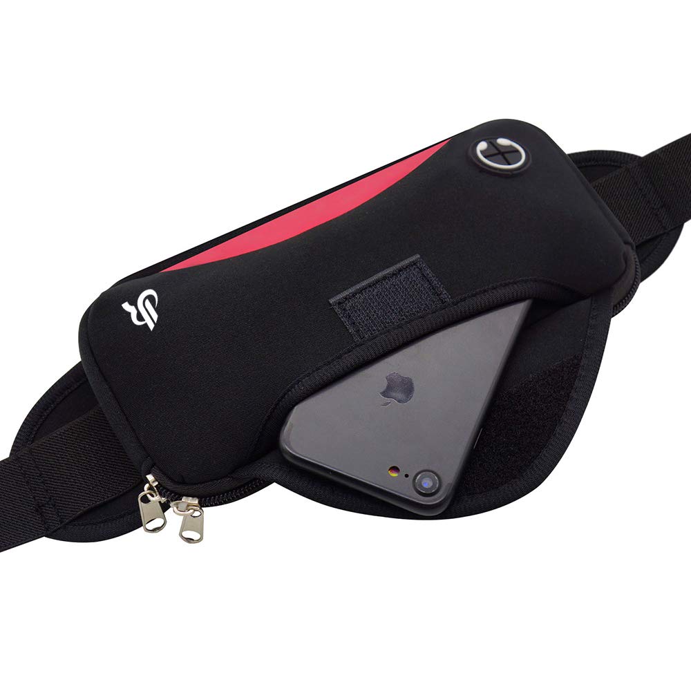 Y&R Direct Fanny Pack Running Belt Pouch Slim Soft Nylon Water Resistant Waist Bag for Man Women Walking Hiking Jogging Carrying iPhone Xs / 8 Plus Samsung S10 Plus/Note 8 Great Gifts