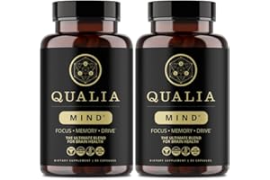 QUALIA LIFE SCIENCES Qualia Mind — Beat Brain Fog | Doctor-Formulated Premium Brain Nourishment | Fuel Focus, Drive & Energy | 32 Ingredients Including Lion’s Mane, Cognizin™️, Ginkgo & More| 2 Week Supply*