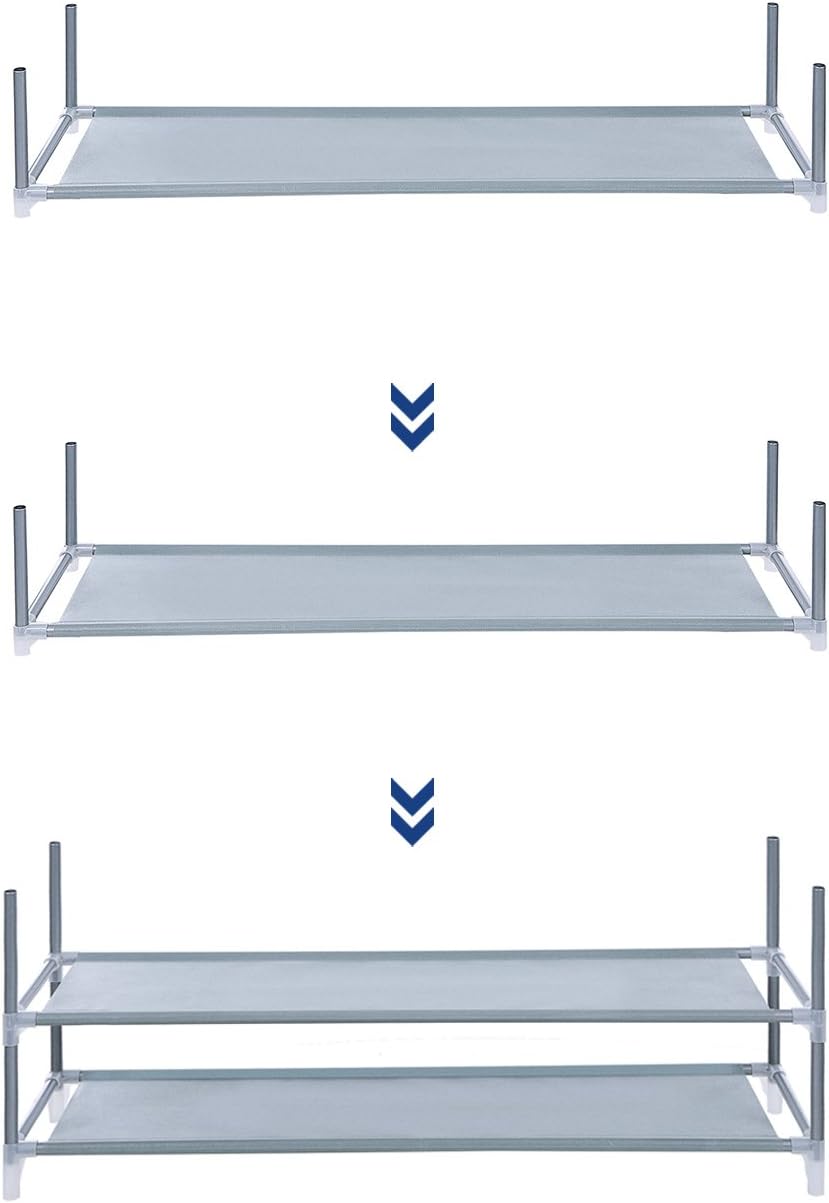 songmics 10 tiers shoe rack on Songmics 5 Tiers Utility Shoe Rack Non Woven Fabric Shoe Storage Organizer Cabinet Tower Ulsr05g Home Storage Organization