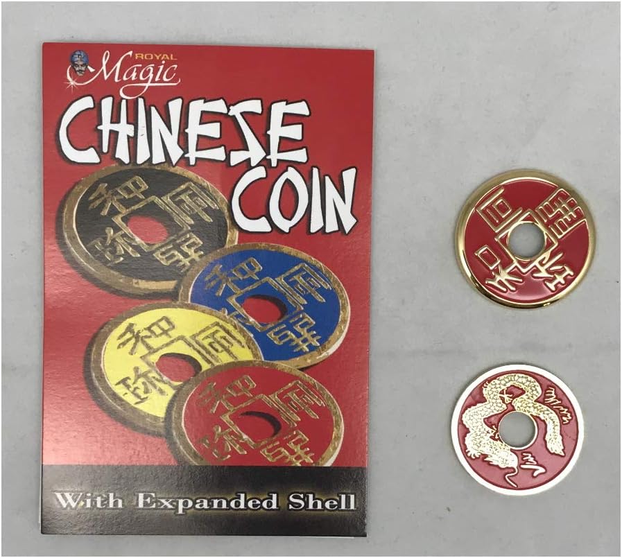 Royal Magic Magic Red Expanded Shell Chinese Coin Trick From