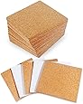 30 Pack Self-Adhesive Cork Squares 4” x 4” Cork Tiles Cok Bcking Sheets Cork Coasters Square for DIY Crafts