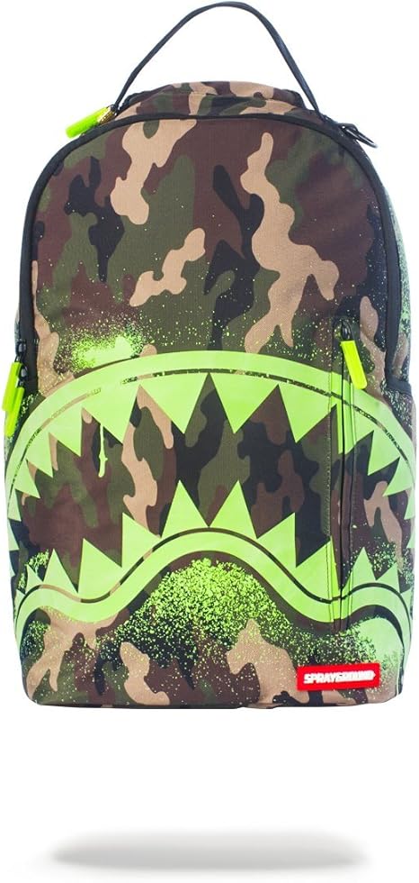 sprayground camo shark luggage