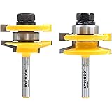 YONICO Raised Panel Cabinet Door Router Bit Set - 4 Piece Ogee Set With 1/2-Inch Shank