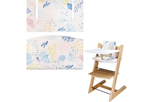 LLHQAMT For Tripp Trapp High Chair Cushion, Soft And Comfortable For Tripp Trapp High Chair Cushion, For Tripp Trapp Cushion Set Makes It Safer And More Comfortable For Baby To Sit On (Marine animal patterns)