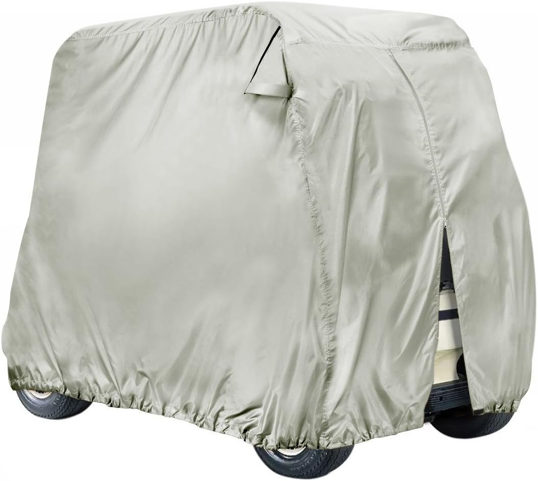 XGear Outdoors Golf Cart Storage Cover with Zipper for Easy Access, Fits EZ Go, Club Car, Yamaha Drive, 2-Person / 4-Person