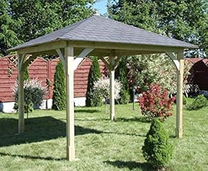 Jadrín Verde - Pérgola cenador de madera Cotswold con techo de tejas