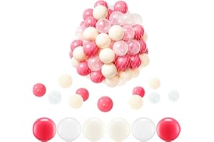 FHRILEK Ball Pit Balls, Safe Non-Toxic BPA-Free Crush-Proof Plastic Balls for Toddlers, Gift for Kids Birthday & Christmas, for Indoor Playpens, Party Decorations & Amusement Activities