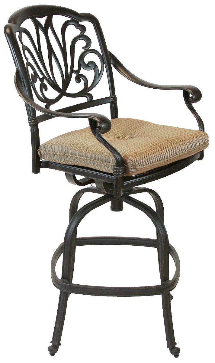 sunvue patio dining on Outdoor Fire Pit Bar Height Double Burner Table Elisabeth Cast Aluminum Patio Furniture Buy Online In Morocco At Desertcart Ma Productid 34615100