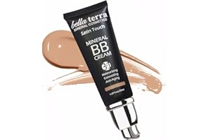 Bellaterra Cosmetics BB Cream - Tinted Moisturizer & Mineral Foundation Makeup, Medium 104 - Lightweight, Oil-Free, Buildable Coverage, Matte Finish, Anti-Aging Concealer, Clean Beauty, 1.69 oz