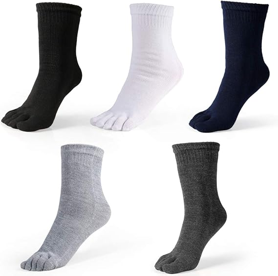 Amazon Co Jp 五本指ソックス 靴下 五本指靴下 スポーツ靴下 ビジネスソックス メンズ 足首がきつくなく 簡単に脱落しない 綿 厚手 抗菌防臭 吸汗速乾 高通気性 暖かい 保温インナー 男性 蒸れない 破れにくい 丈夫な靴下 水虫対策 通気性抜群 吸汗 四季適用 5足セット