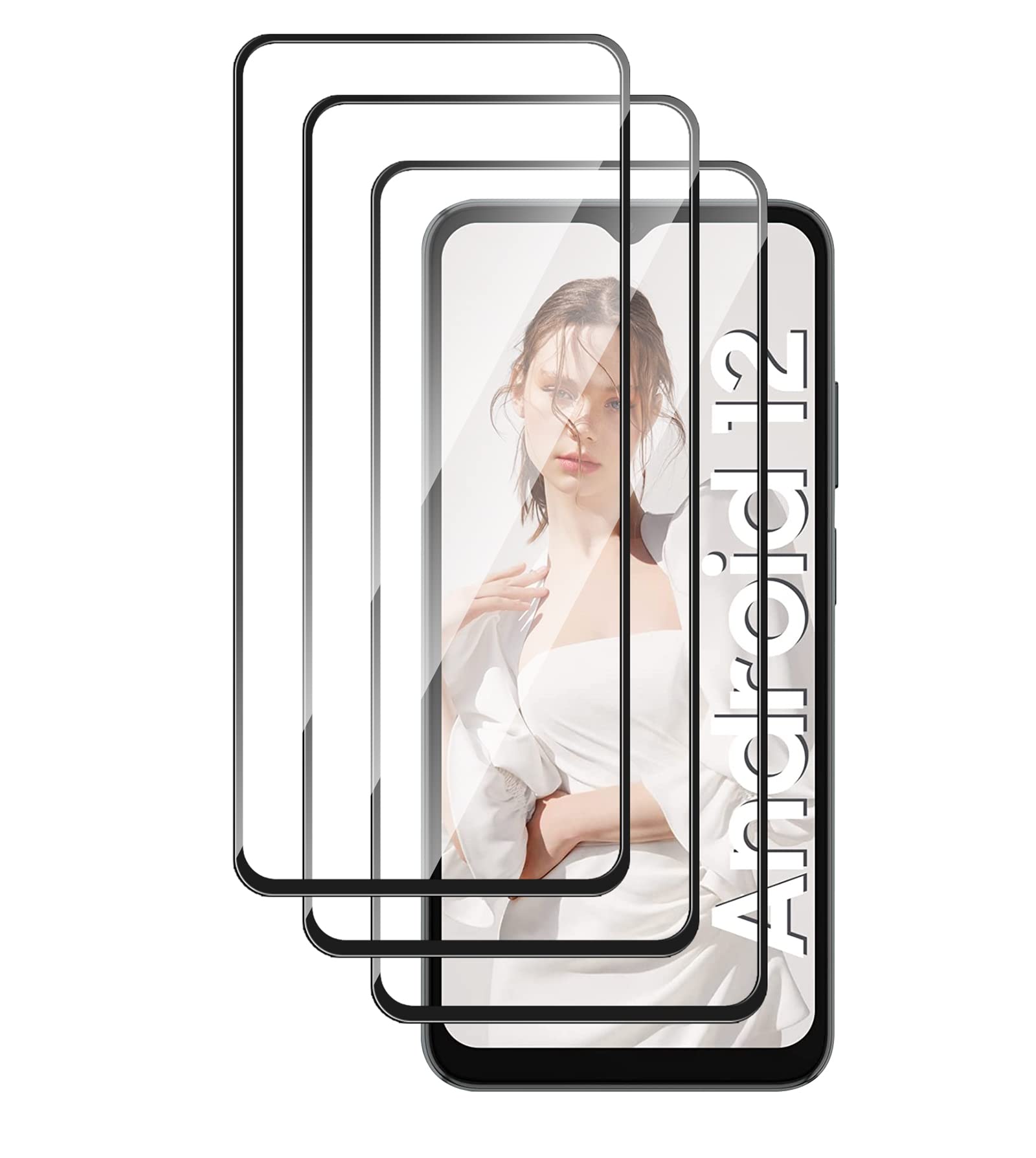 GIOPUEY [3 Pack Screen Protector Compatible with Blackview A52, High Transmittance Glass, Scratch Resistant, Full Protection, OilProof, Tempered Glass for Blackview A52