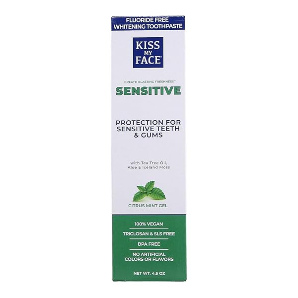 KISS MY FACE FLUORIDE FREE SENSITIVE TOOTHPASTE 4.5 OZ (PACK OF 2)