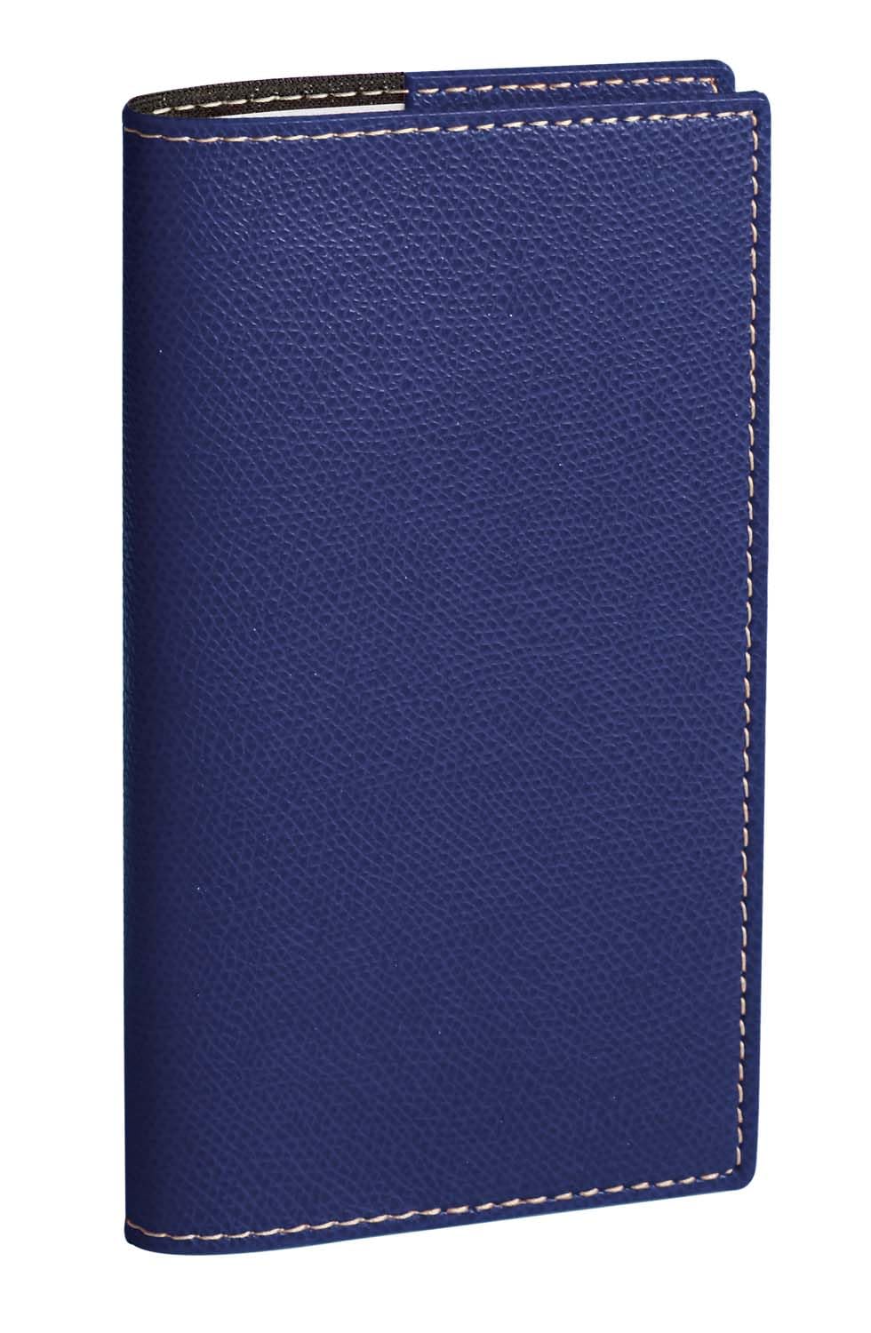 Quo Vadis - Collection: Club - ALPHABETIC REPERTOIRE 17 - Clairefontaine White Paper - Removable refillable cover - Size 9x17cm - Navy