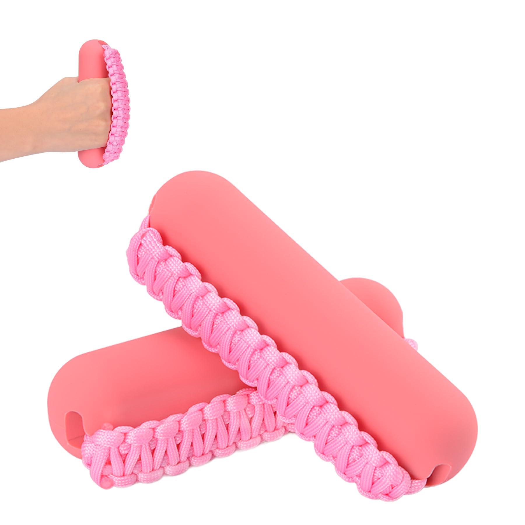 BOOSTEADY Hand Weights Set for Women Men, Soft Dumbbells of 2 (1lb), Walking Weight with Hand Strap for Aerobics, Jogging, Running-Pink