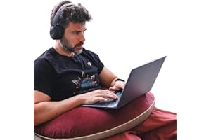 Legendary Valari Pillow | Reading, Gaming, & Crochet Support Pillow | Ergonomic Arm Pillow for Adults with a Breathable, Machine-Washable Cover | Computer Pillow Made with Dacron Filling, Beige & Pink