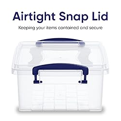 Superio Clear Storage Boxes with Lids, Plastic