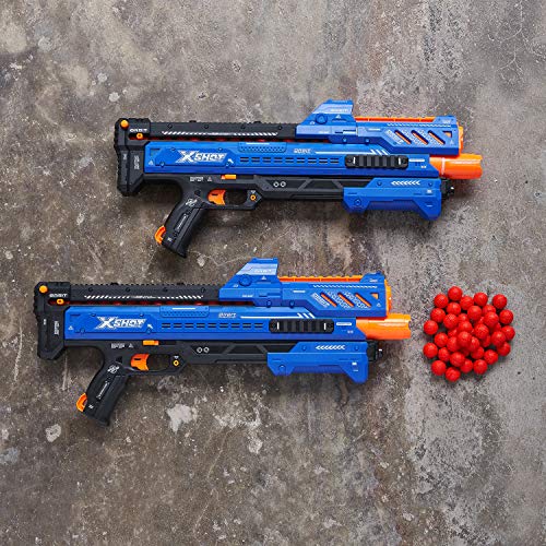 XShot Chaos Orbit Dart Ball Blaster (100 Rounds) Double Blaster Pack Blue Pricepulse