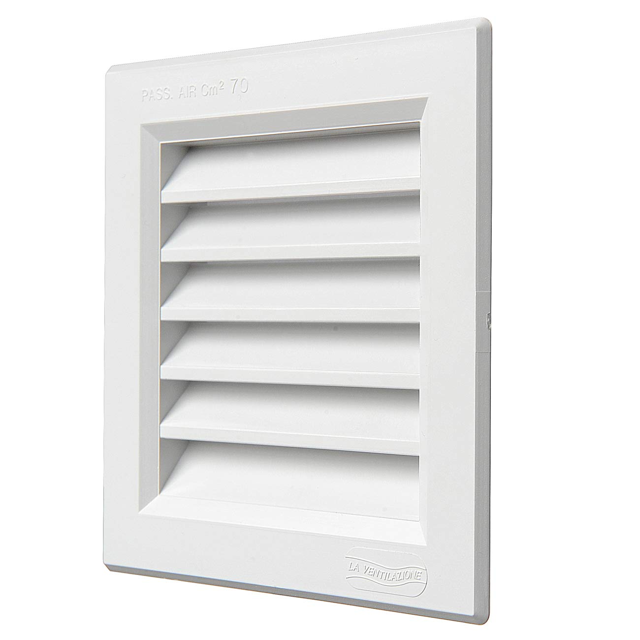 La Ventilazione G1414B Ventilation Grille Square Plastic 140 x 140 mm Recessed White