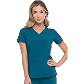 Dickies EDS Essentials, Mock Wrap Top Scrubs for Women with Four-Way Stretch and Moisture Wicking DK625