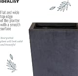 IDEALIST Set of 2 Small 38cm Tall Planter Dark Grey Reinforced Stone view 5
