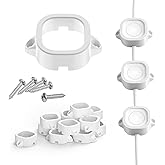FORHOGAR 60PCS Mounting Brackets Compatible with Govee Outdoor Lights Pro H706, Light Clips for Govee Permanent RGBIC LED Lights, 3M Glue Replacement, Outdoor Lights Decor Extension(White)