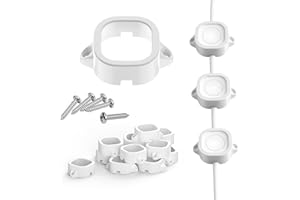 GENERIC FORHOGAR 60PCS Mounting Brackets Compatible with Govee Outdoor Lights Pro H706, Light Clips for Govee Permanent RGBIC LED Lights, 3M Glue Replacement, Outdoor Lights Decor Extension(White)