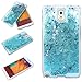 Samsung Galaxy Note 3 Case-Yerwal Creative Design Transparent Flowing Bling Glitter Quicksand Stars Hard Plastic Transparent Case Cover for Samsung Galaxy Note 3(Blue)