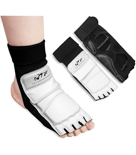 Protège-pieds Taekwondo Double Fixation - Élastique, Semelle Aérée, PU Et éponge - Enfants/adultes, Arts Martiaux, Kickboxing