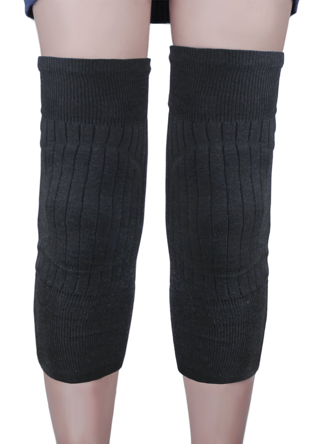 Faxianther Men Women Stretchy Thicken Thermal Leg Warmers Winter Plush Padded Cozy Knee Brace Pads Leg Sleeves Wraps Support Protector Legging Stockings for Outdoor Sports Arthritis Tendonitis