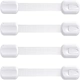 BooBoo Baby 4 Pack Child Proof Refrigerator Locks Adjustable 3-7in