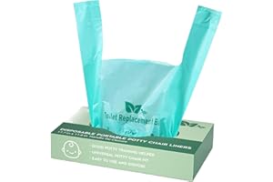 Compostable Disposable Potty Liners for Toddlers,AYOTEE 2 Gallon 100 Counts Compost Portable Potty Bags Potty Training Bags, Compatible Bedside Commode Liners Potty Chair Liners, Toilet Bags for Kids